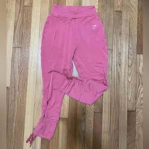Gymshark Ruched Slim Fit Joggers - Brick Red